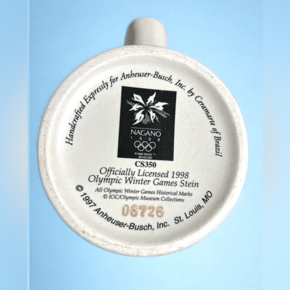 Nagano 1998 Winter Olympic Games colorful beer stein from Anheuser Busch - Picture 5 of 6